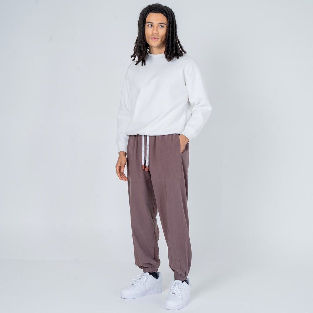 Shao - Pantalones harem cómodos de algodón